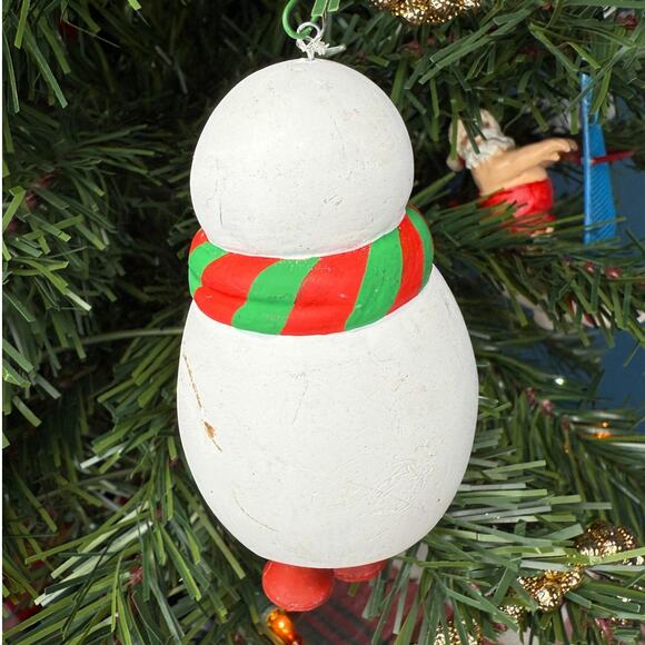 Snowman Ornament With Bell Feet - Picture 2 of 2
